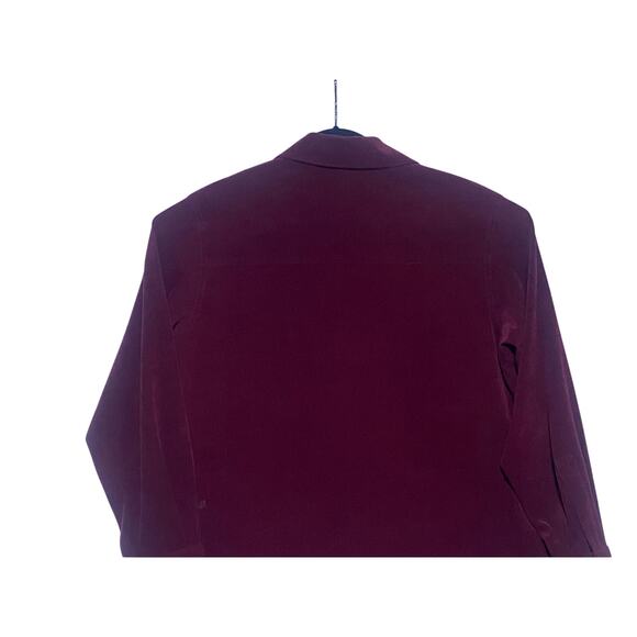 Talbots Button Up Shirt Women's Size Small Purple Polyester Blend Long Sleeve - Picture 5 of 7